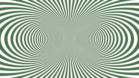 Hypnotic psychedelic illusion background with green stripes. Stock Photos