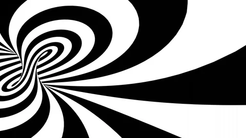 Hypnotic psychedelic illusion seamless looping animation background. Stock Footage 96245484