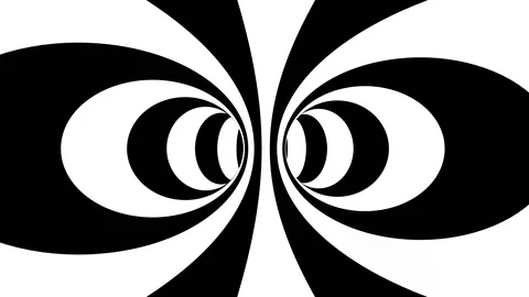 Hypnotic psychedelic illusion seamless looping animation background. 4k video Stock Footage 96245537