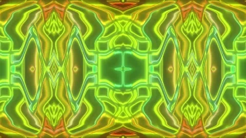 Hypnotic Psychedelic Loop – Neon Abstract Visuals | 60s VJ Animation Stock Footage 305042182