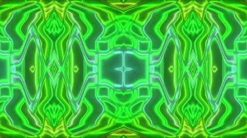 Hypnotic Psychedelic Loop – Neon Abstract Visuals | 60s VJ Animation Stock Footage 305042184