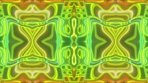 Hypnotic Psychedelic Loop – Neon Abstract Visuals | 60s VJ Animation Stock Footage 305043772