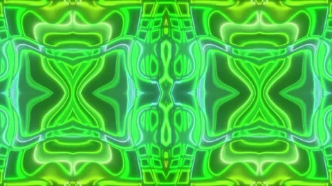Hypnotic Psychedelic Loop – Neon Abstract Visuals | 60s VJ Animation Stock Footage 305043778