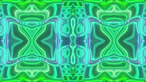 Hypnotic Psychedelic Loop – Neon Abstract Visuals | 60s VJ Animation Stock Footage 305044019