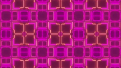 Hypnotic Psychedelic Loop – Neon Abstract Visuals | 60s VJ Animation Stock Footage 305046089