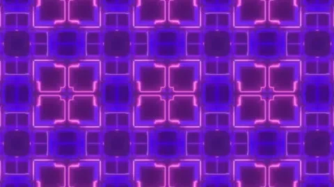 Hypnotic Psychedelic Loop – Neon Abstract Visuals | 60s VJ Animation Stock Footage 305046964
