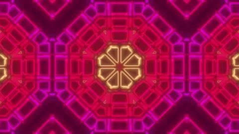 Hypnotic Psychedelic Loop – Neon Abstract Visuals | 60s VJ Animation Stock Footage 305047422