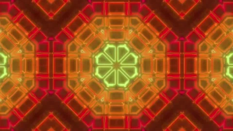Hypnotic Psychedelic Loop – Neon Abstract Visuals | 60s VJ Animation Stock Footage 305047426