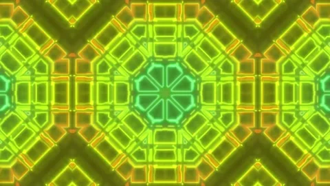 Hypnotic Psychedelic Loop – Neon Abstract Visuals | 60s VJ Animation Stock Footage 305047609