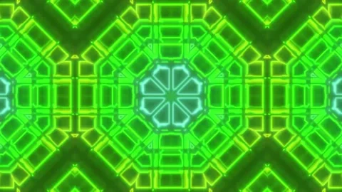 Hypnotic Psychedelic Loop – Neon Abstract Visuals | 60s VJ Animation Stock Footage 305047713