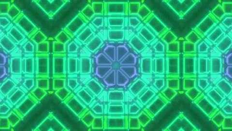 Hypnotic Psychedelic Loop – Neon Abstract Visuals | 60s VJ Animation Stock Footage 305047966
