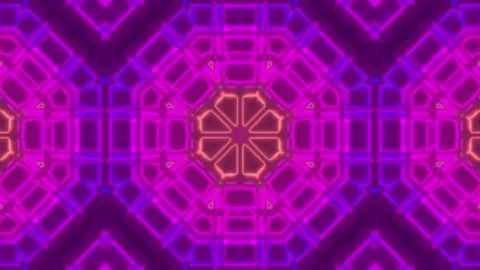 Hypnotic Psychedelic Loop – Neon Abstract Visuals | 60s VJ Animation Stock Footage 305047985