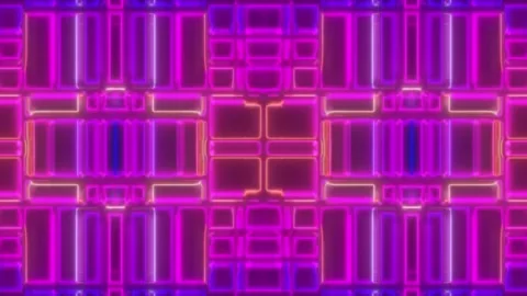 Hypnotic Psychedelic Loop – Neon Abstract Visuals | 60s VJ Animation Stock Footage 305048067