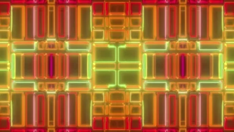 Hypnotic Psychedelic Loop – Neon Abstract Visuals | 60s VJ Animation Stock Footage 305048192