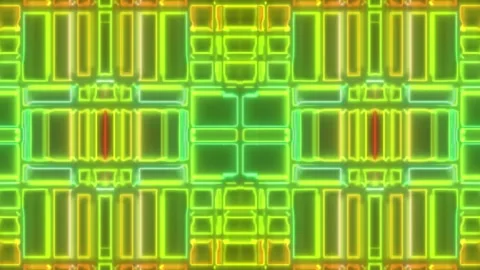Hypnotic Psychedelic Loop – Neon Abstract Visuals | 60s VJ Animation Stock Footage 305048254