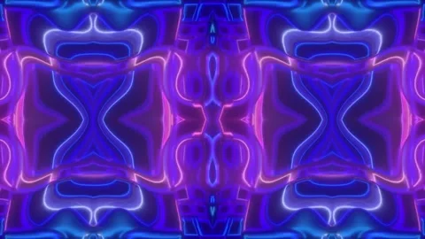 Hypnotic Psychedelic Loop – Neon Abstract Visuals | 60s VJ Animation Stock Footage 305048328