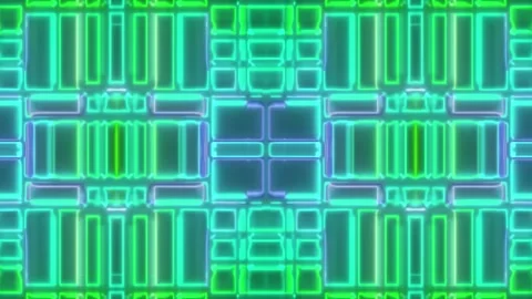 Hypnotic Psychedelic Loop – Neon Abstract Visuals | 60s VJ Animation Stock Footage 305048365