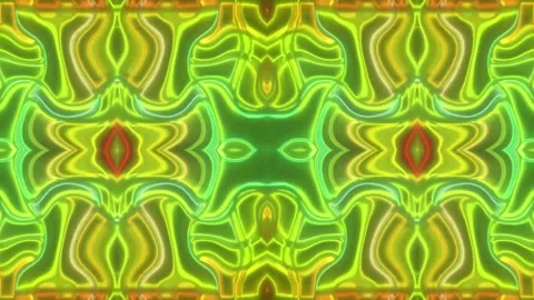 Hypnotic Psychedelic Loop – Neon Abstract Visuals | 60s VJ Animation Stock Footage 305048515