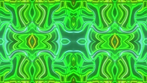 Hypnotic Psychedelic Loop – Neon Abstract Visuals | 60s VJ Animation Stock Footage 305048530