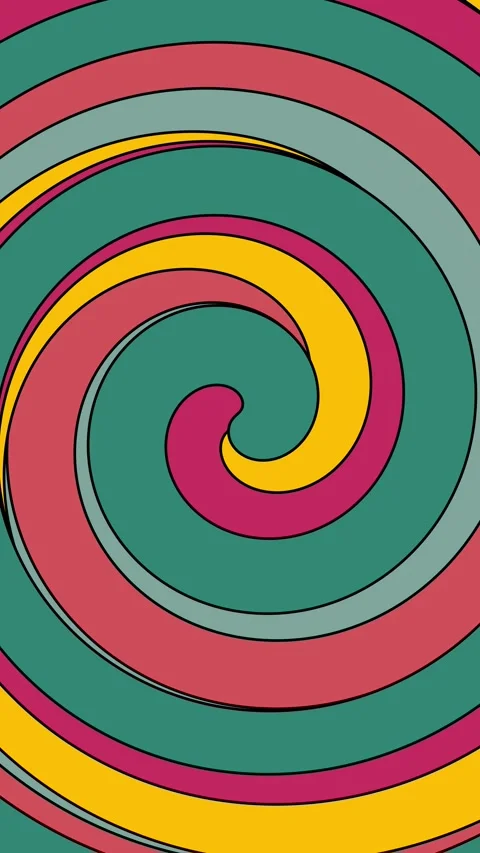 Hypnotic psychedelic spiral abstract background for social media - vertical loop Stock Footage 242781401