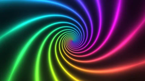Hypnotic psychedelic spiral waves background for live Stock Footage 341550356