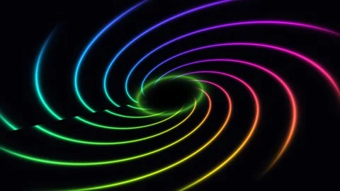Hypnotic psychedelic spiral waves background for visual Stock Footage 341557894