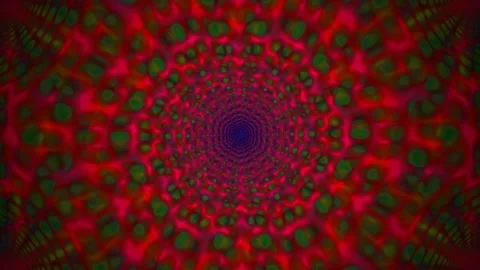 Hypnotic Psychedelic Tunnel Vision Abstract Background Stock Footage 331357337