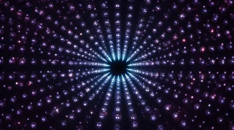 Hypnotic pulsating circular light pattern Stock Footage 331461793