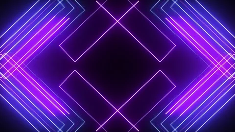 Hypnotic Pulsing Light Beams and Digital Streaks | Futuristic Glow 4K Stock Footage 304949007