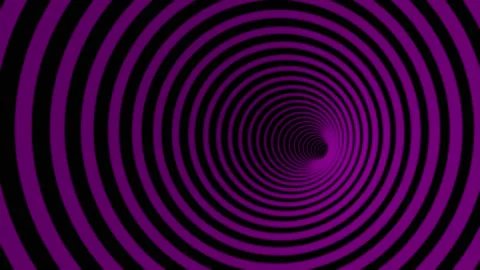 Hypnotic purple Optical Illusion Circle Ring Psychedelic Tunnel Background Time Stock Footage 171449167