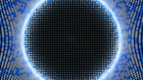 Hypnotic Radial Wavy Animation With Lines And Dots Stock Footage 207937981