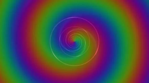 Hypnotic rainbow spiral vortex background for live visuals Stock Footage 341632944
