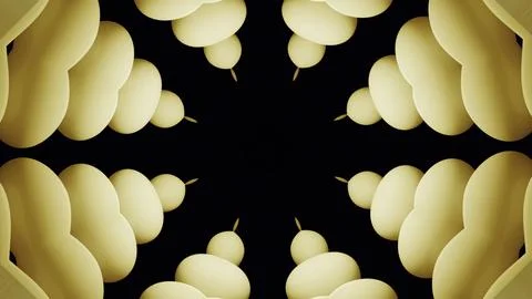 Hypnotic ray pattern moves on black background. Design. Tunnel with ray tubes 스톡 일러스트