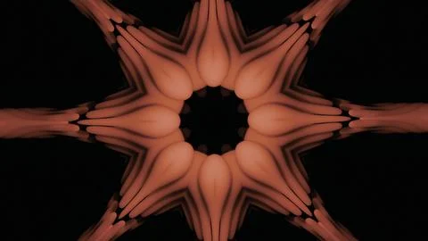 Hypnotic ray pattern moves on black background. Design. Tunnel with ray tubes Stock Illustration