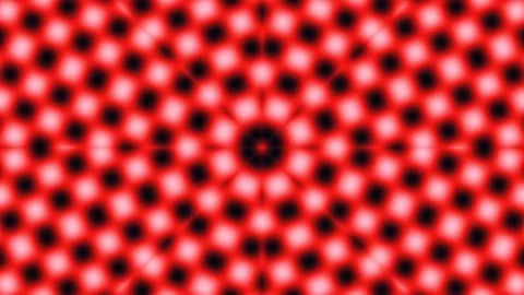 Hypnotic Red and Black Kaleidoscope Radial Tunnel Loop Vidéo 340370997