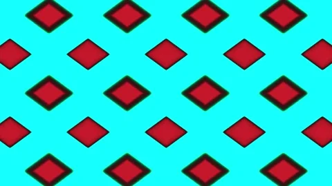 Hypnotic red and blue geometric pattern with diamonds and lines Stock Footage 333601550