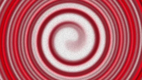 Hypnotic Red and White Concentric Circles with Grainy Texture Center Video stock 339697796