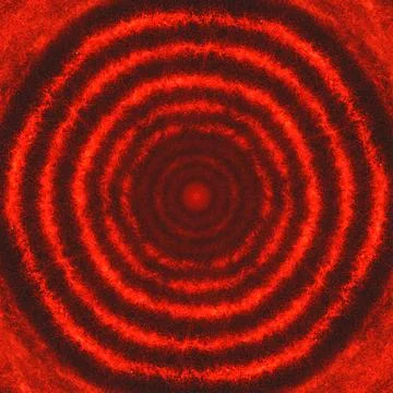 Hypnotic Red Circular Pattern – Abstract Glowing Illustration Stock-Illustration