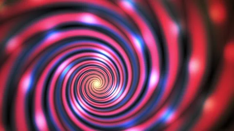 Hypnotic Red Spiral Tunnel Motion Background with Pulsing Light Effects. Stock Footage 341807768
