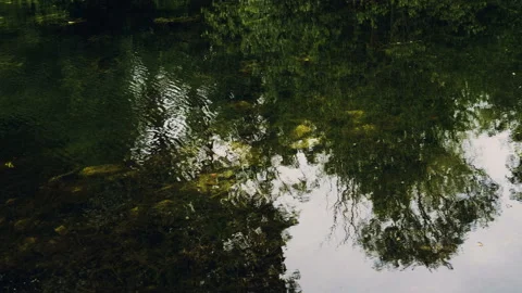 Hypnotic - Reflection water reservoir Stock Footage 161010132