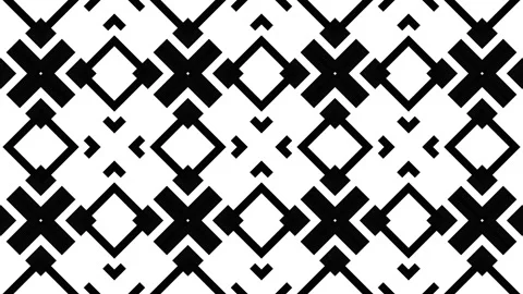 Hypnotic rhythmic movement of geometric black and white shapes. Loop 4k simple Stock Footage 296326868