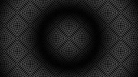 Hypnotic Ripple Monochromatic Black And White Neon Mandala Loop Stock Footage 263192599