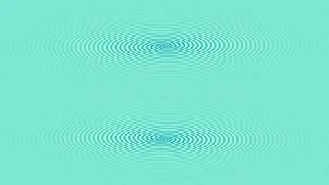Hypnotic ripple pattern animation on solid mint green background Stock Footage 333106819