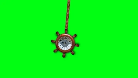 Hypnotic rocking watch on the green screen Stock Footage 120399889