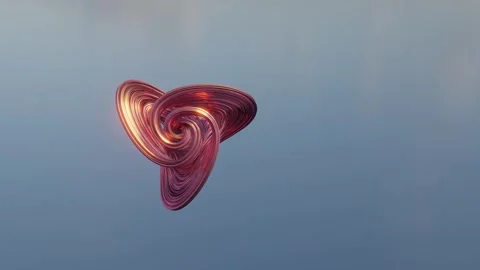 Hypnotic Rotating Abstract Rose - Chaos Theory Attractor Animation Stock Footage 277005498