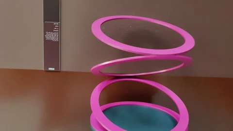 Hypnotic Rotating Patterns at Museum of Illusions in Dubai Stock Footage 333980340