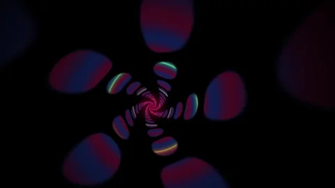 Hypnotic rotating spiral pattern with colorful glowing nebula shapes. Stock Footage 334533534