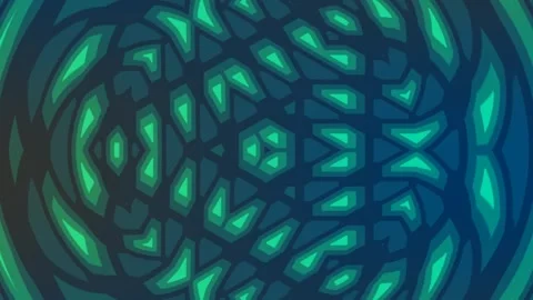 Hypnotic Seamless Abstract Pattern: Red Tribal Geometric Mandala Background Stock Footage 337498321