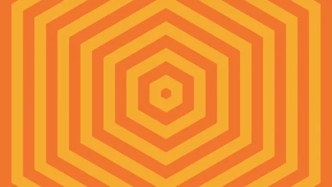 Hypnotic slowly expanding hexagons Loop orange Video stock 78991415