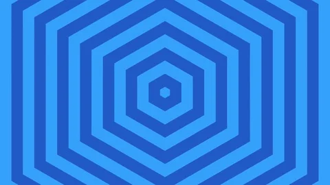 Hypnotic slowly expanding hexagons Loop blue Video stock 78991421
